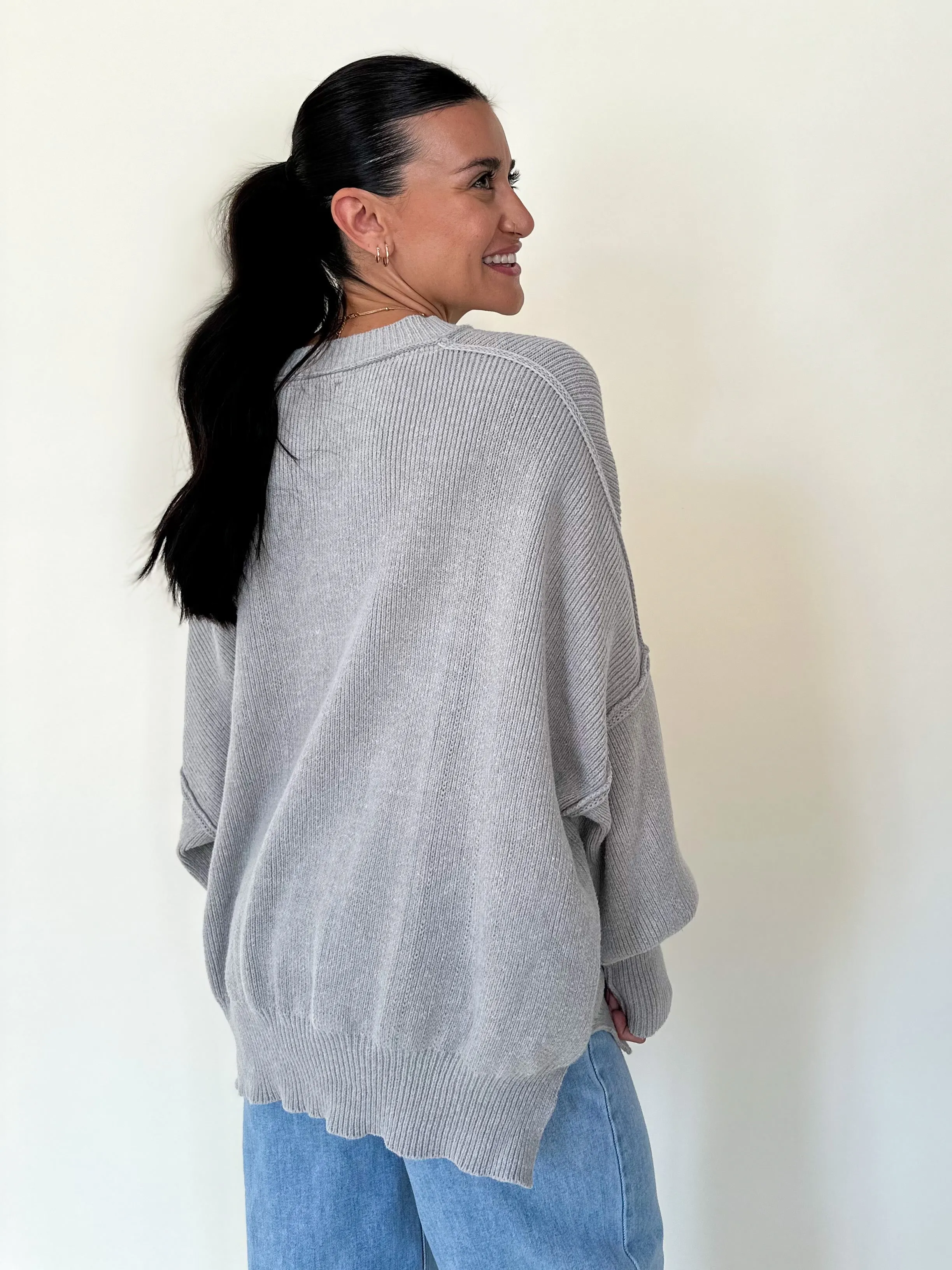 Cozy Oversized Crew Neck Sweater