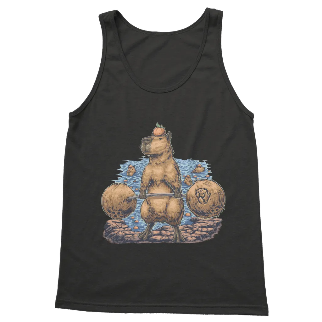 Deadlifting Capybara Tank