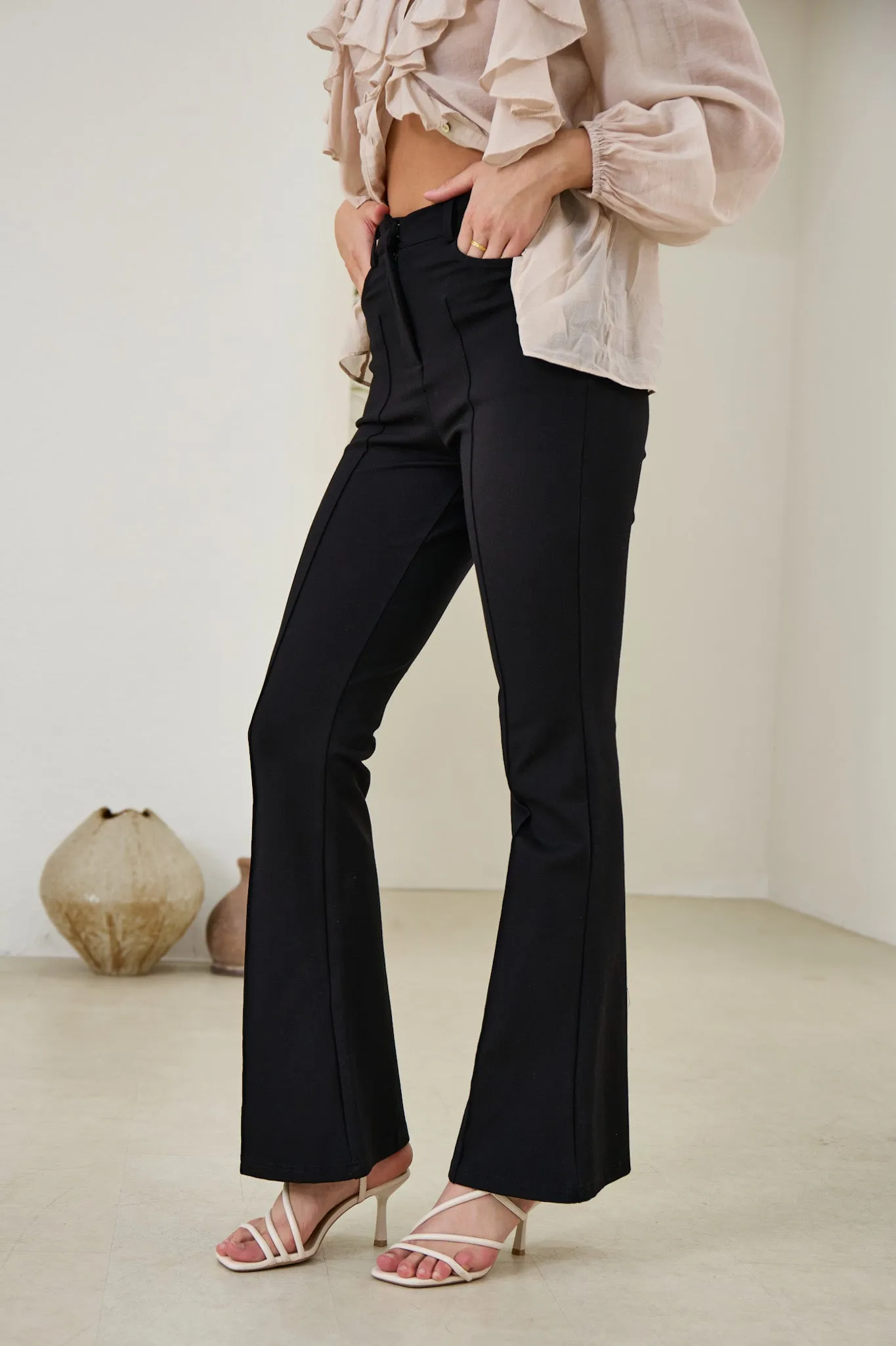 Demi Black Flared Pants