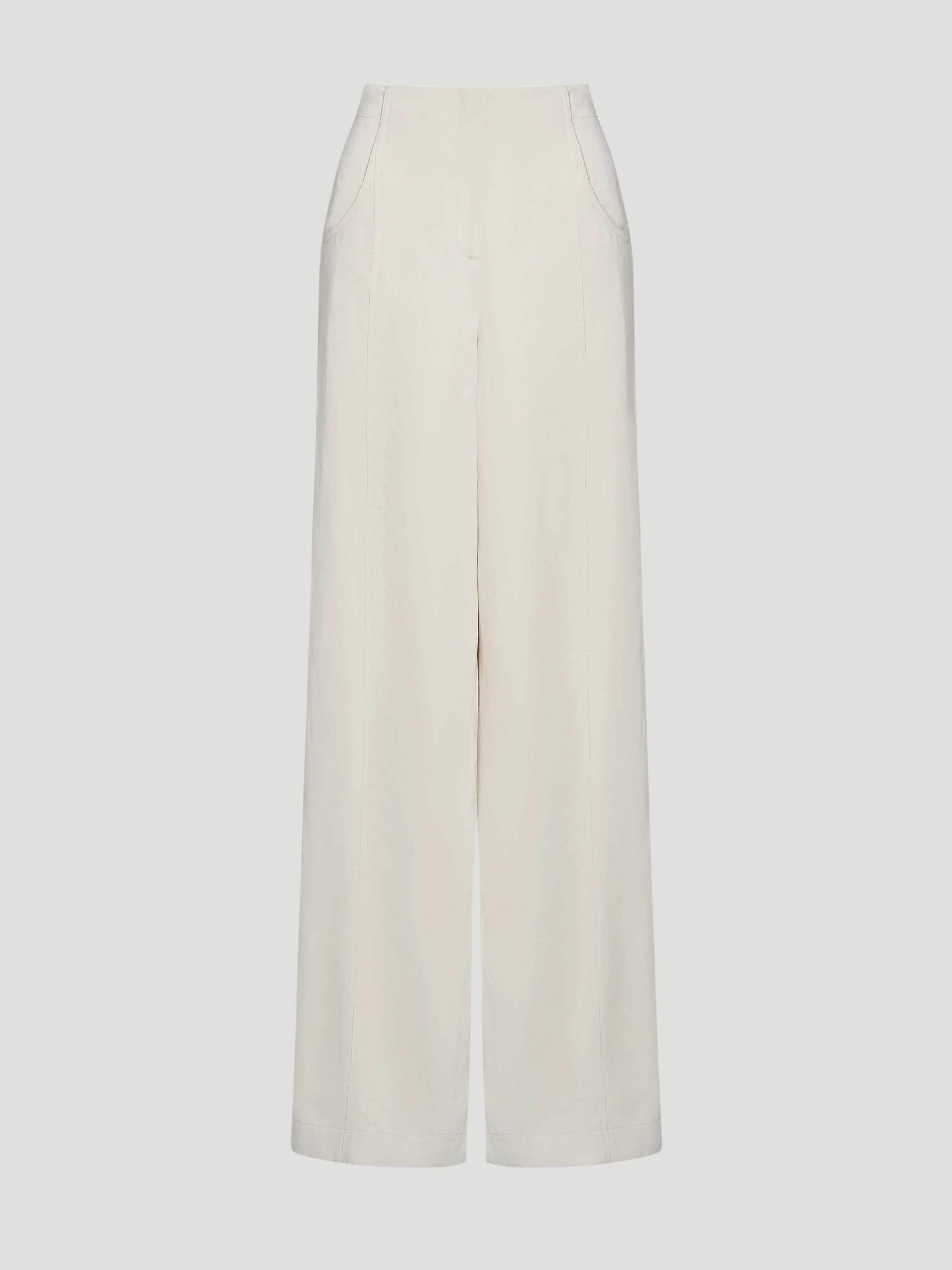 Demie Straight Trouser in Cream