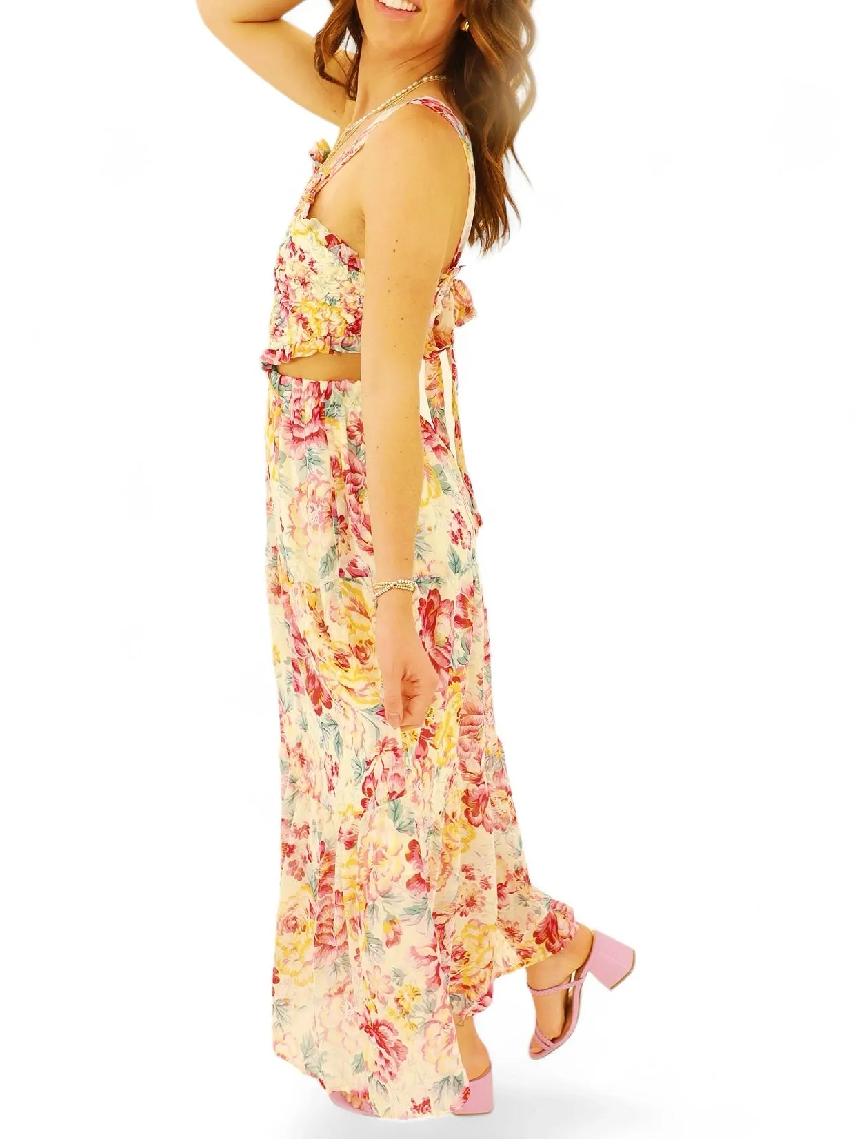 Dreamsicle Floral Maxi Dress