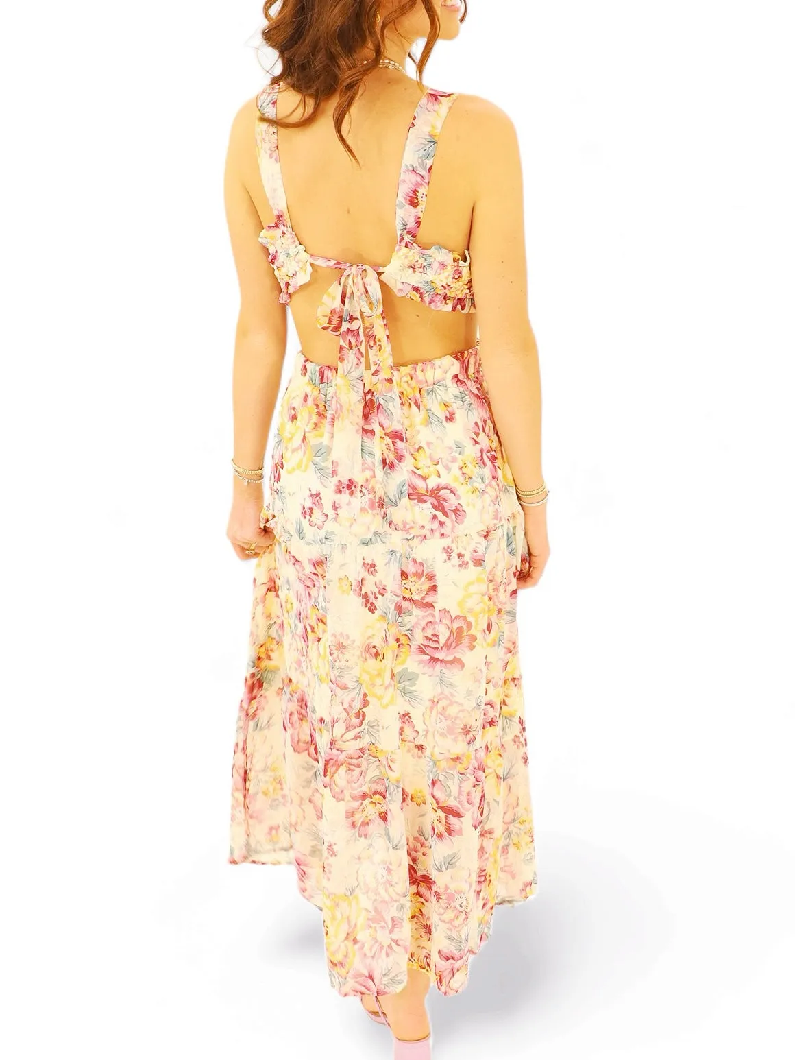 Dreamsicle Floral Maxi Dress