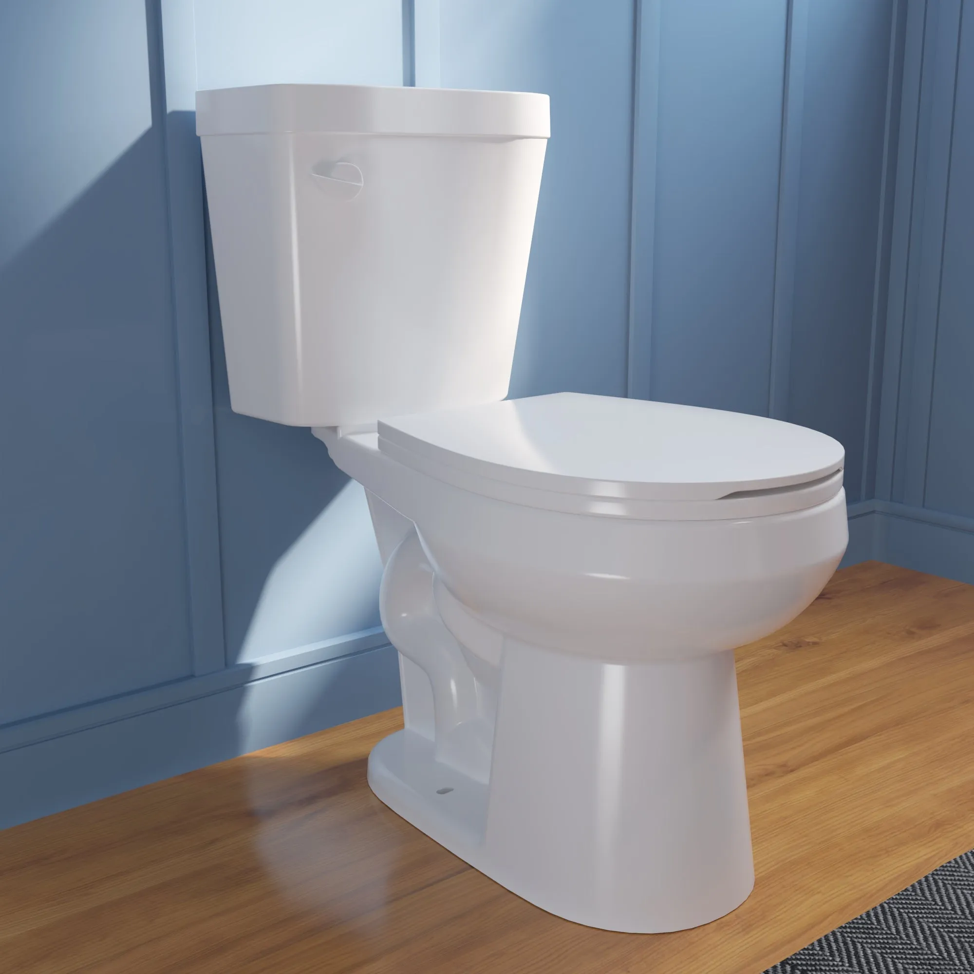 DYNASTY Two-Piece Round Toilet, 12" Rough-in Single-Flush