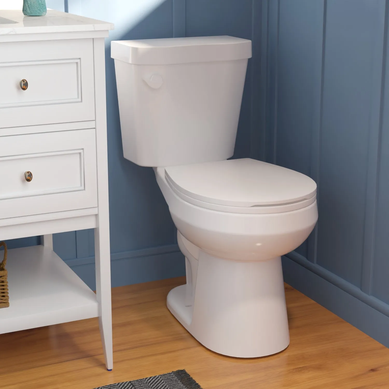 DYNASTY Two-Piece Round Toilet, 12" Rough-in Single-Flush