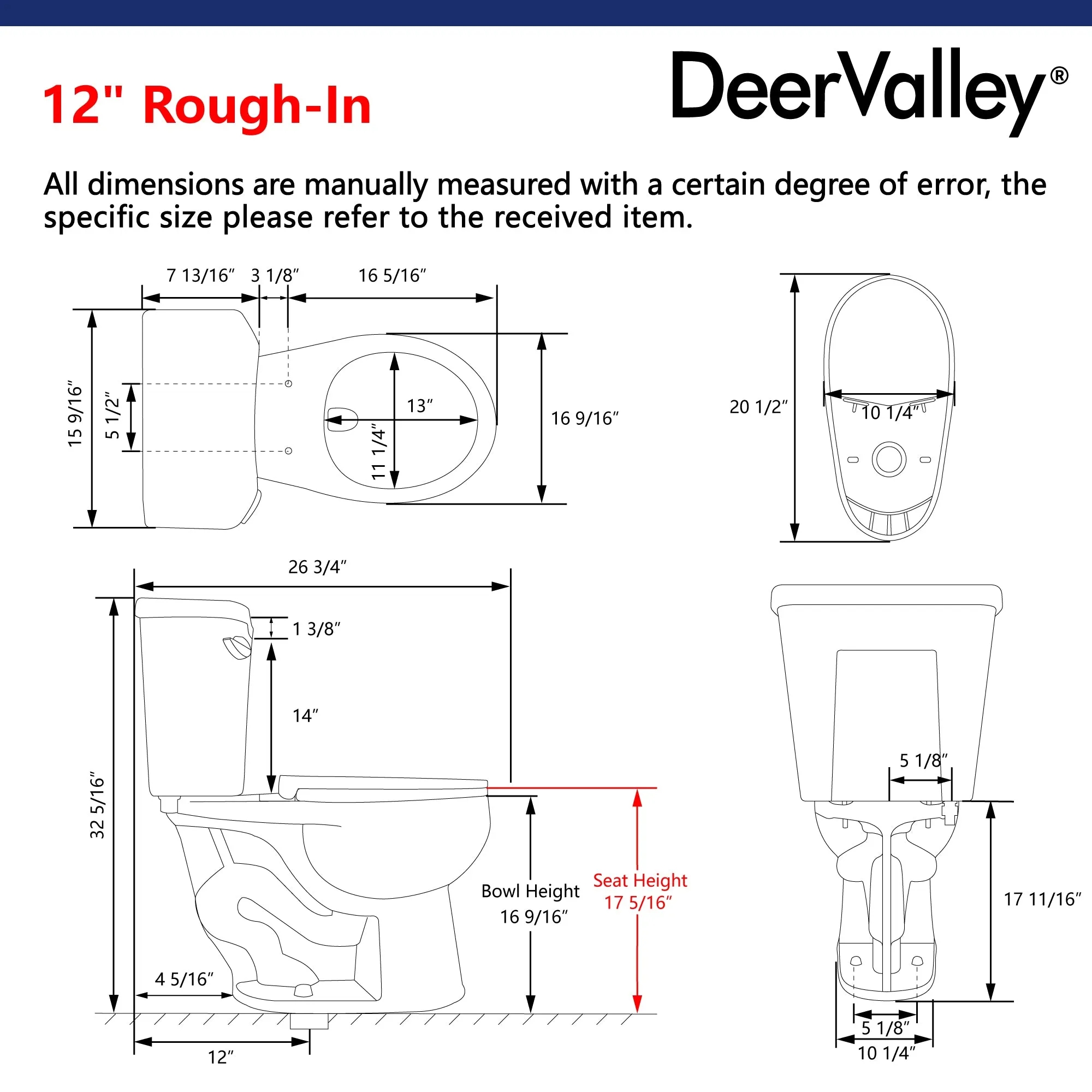 DYNASTY Two-Piece Round Toilet, 12" Rough-in Single-Flush