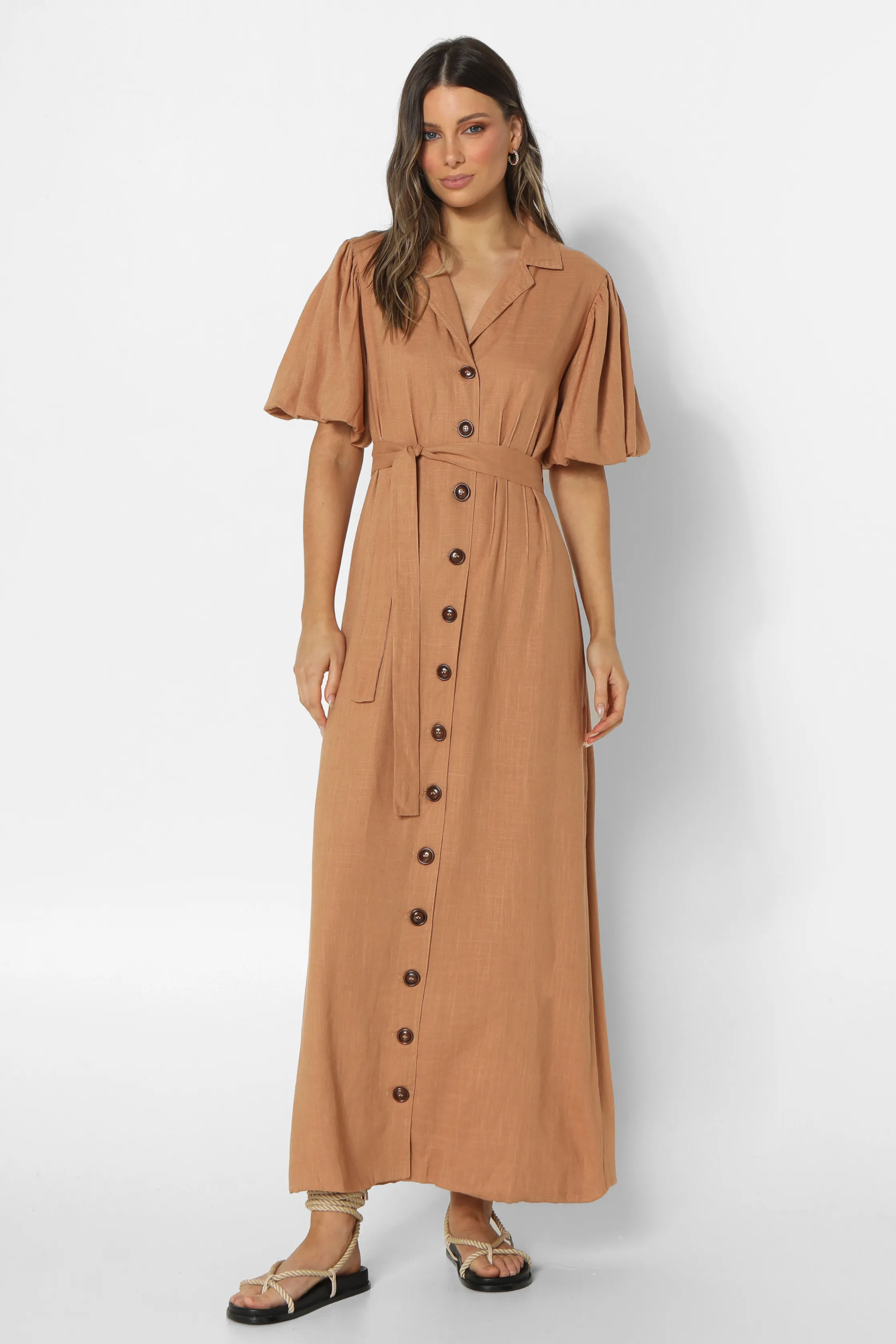 ELIA MAXI DRESS - Coffee