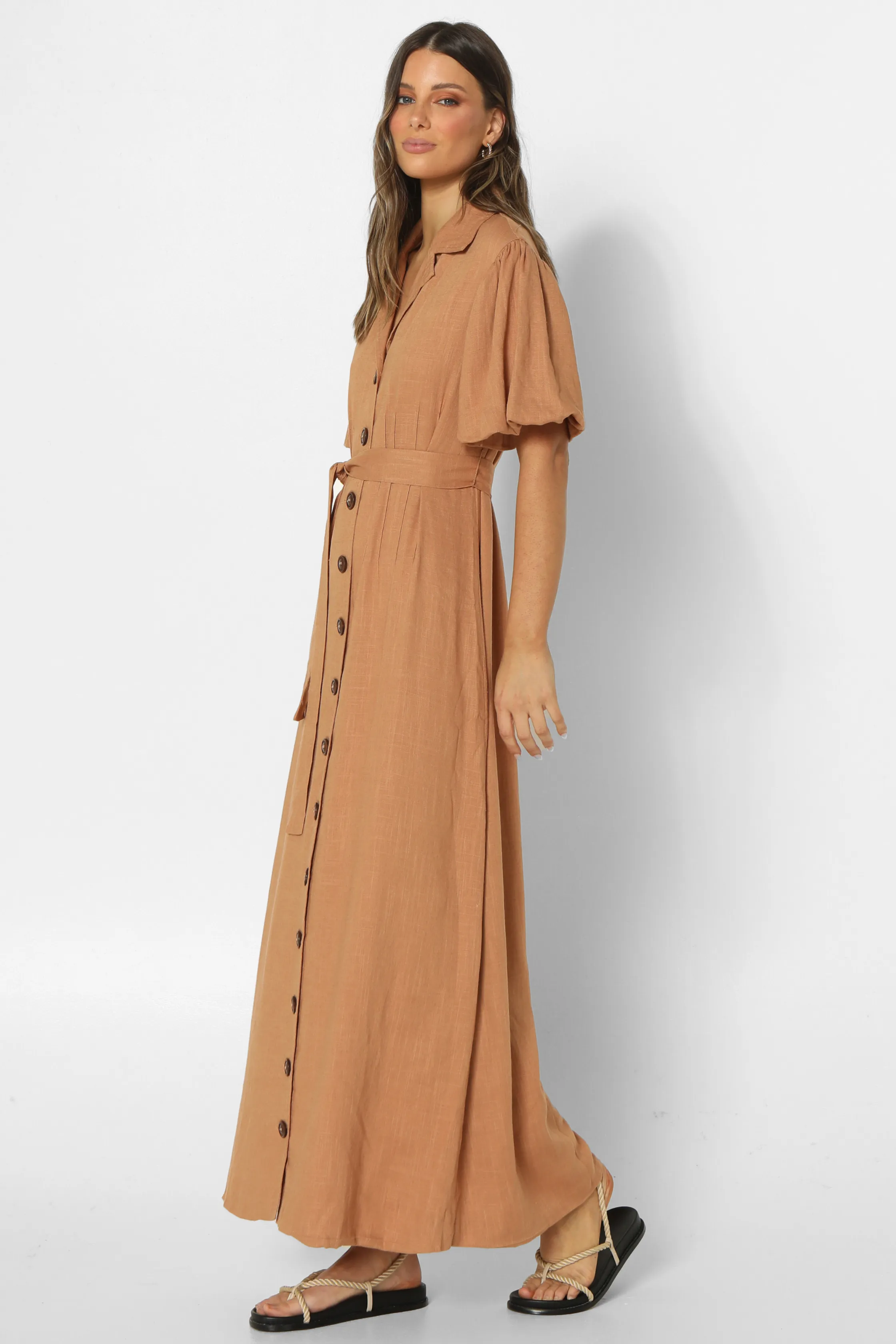 ELIA MAXI DRESS - Coffee