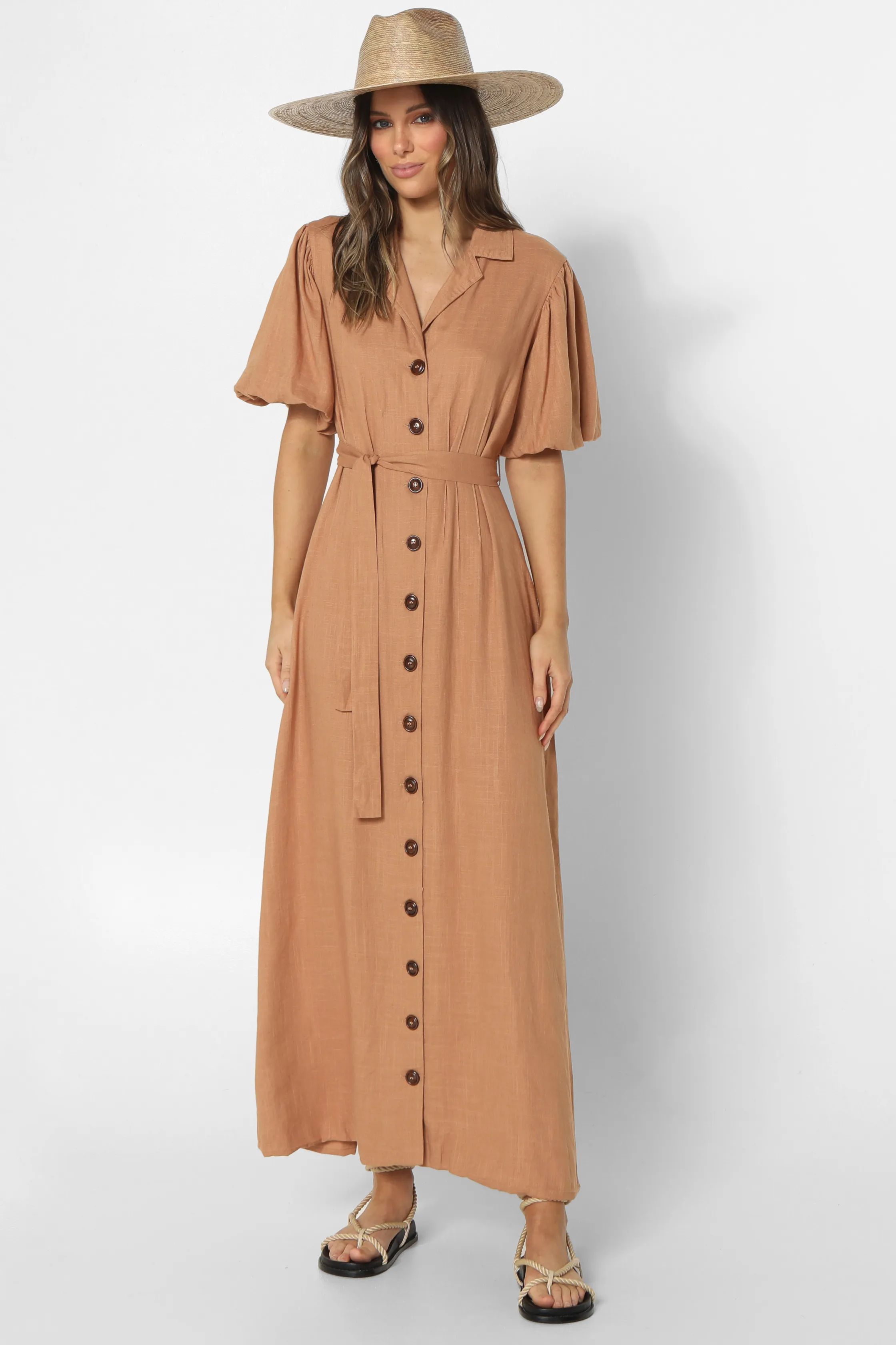 ELIA MAXI DRESS - Coffee