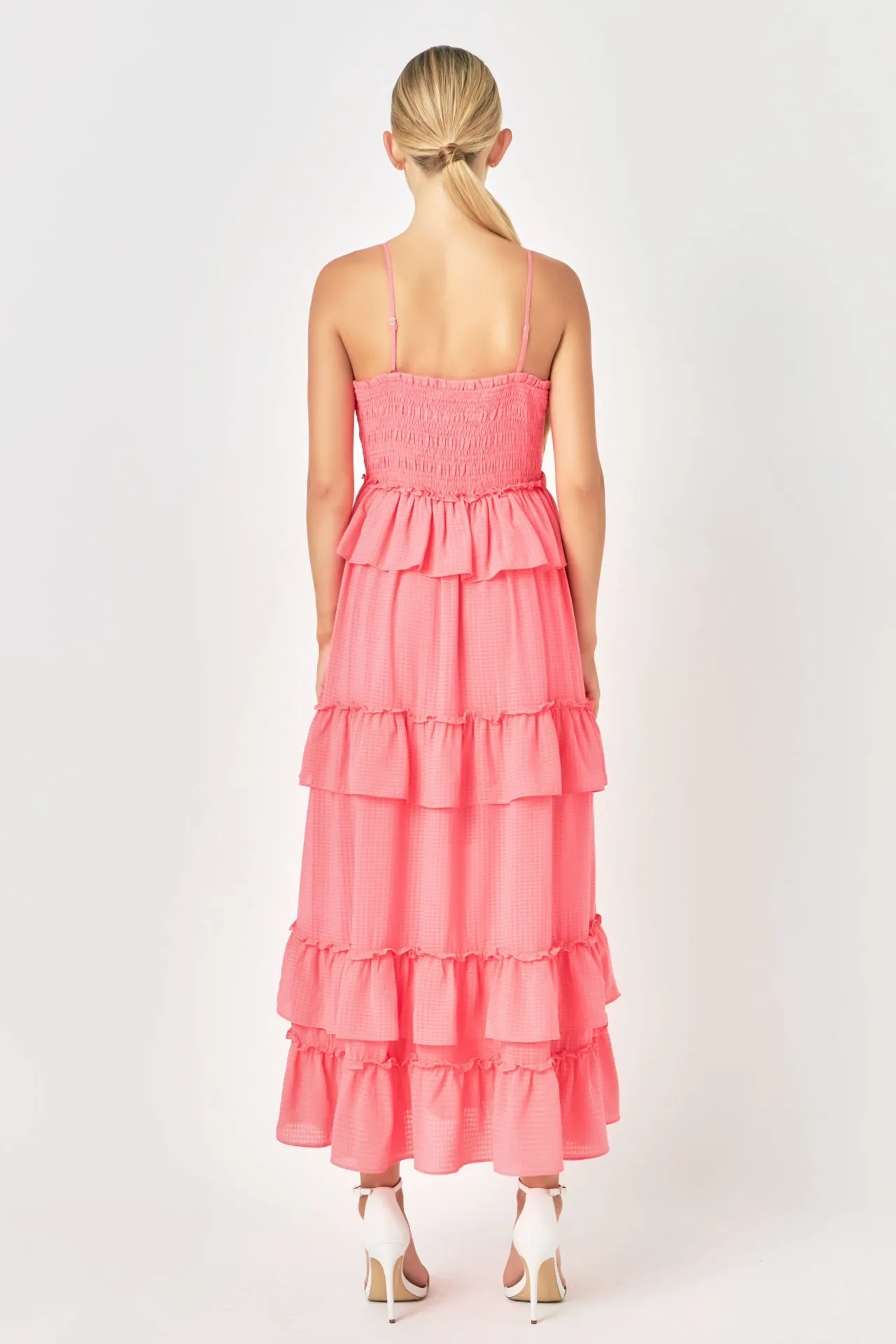 Endless Rose - Tiered Gingham Maxi Dress