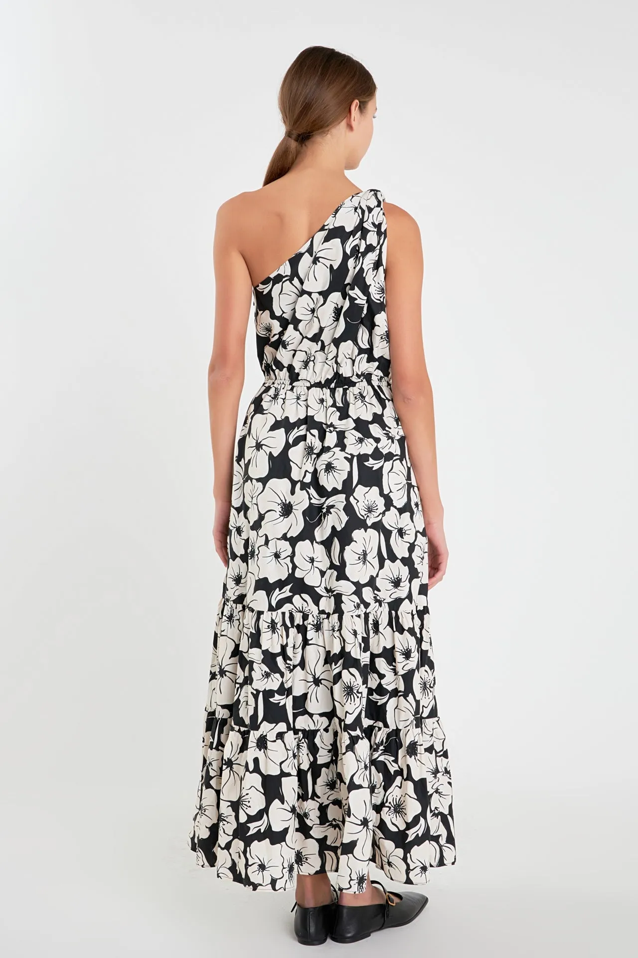 English Factory - Floral One Shoulder Long Dress