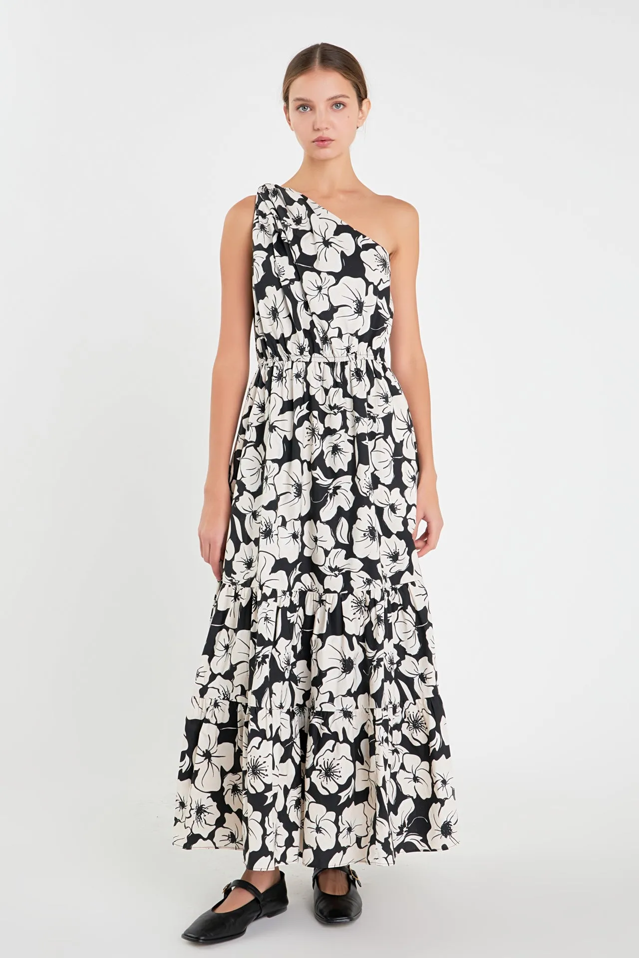 English Factory - Floral One Shoulder Long Dress