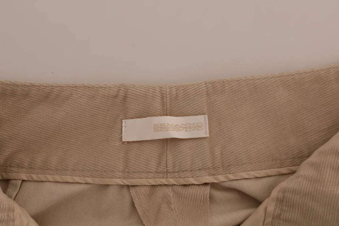 Ermanno Scervino Beige Cotton Bootcut Pants