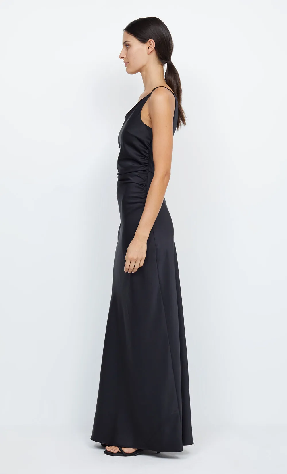 ETERNITY ASYM MAXI DRESS - BLACK