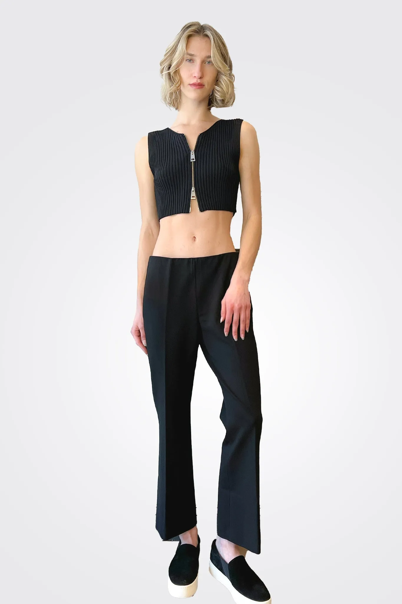 Flared Trousers - Black