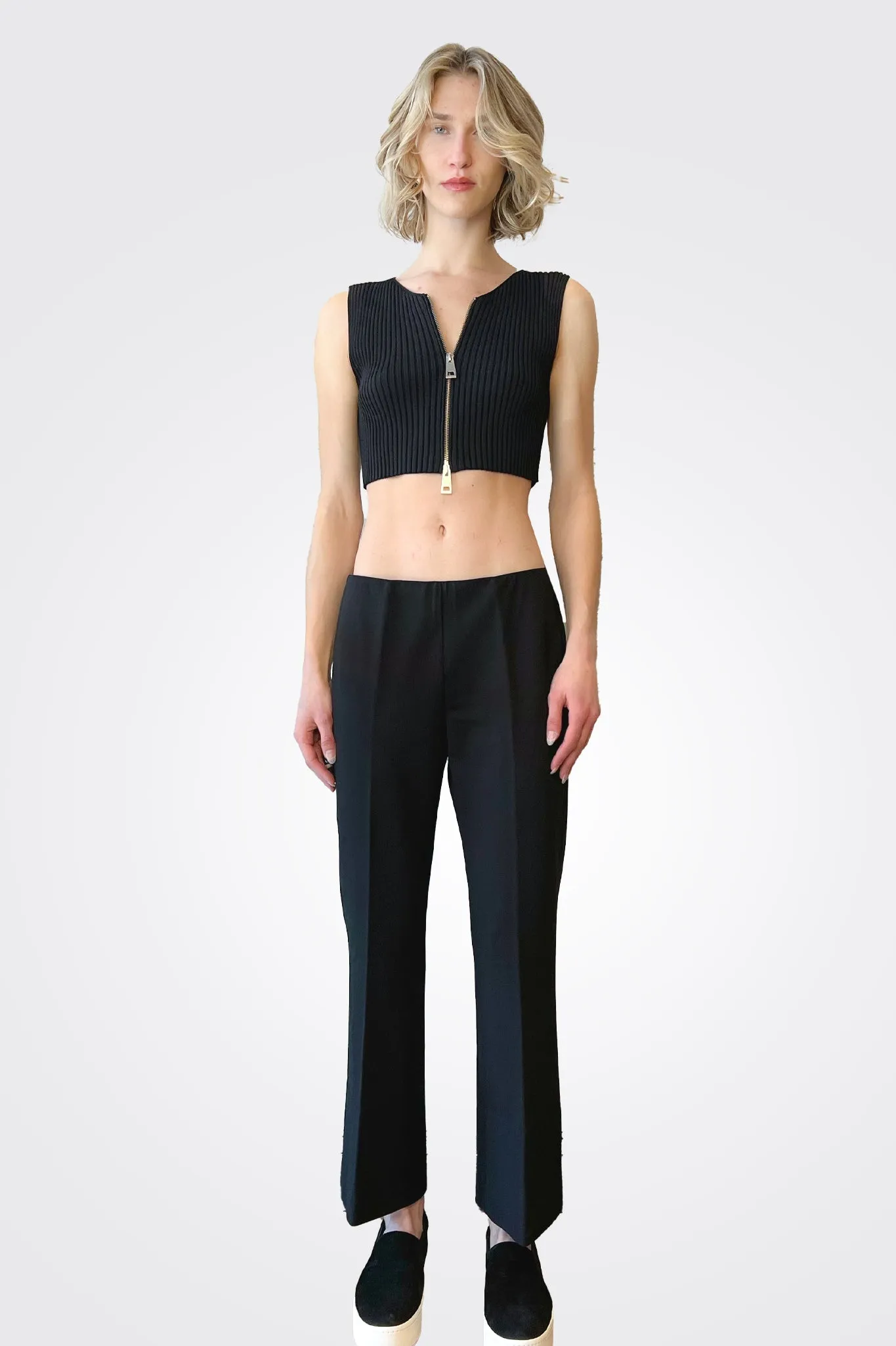 Flared Trousers - Black