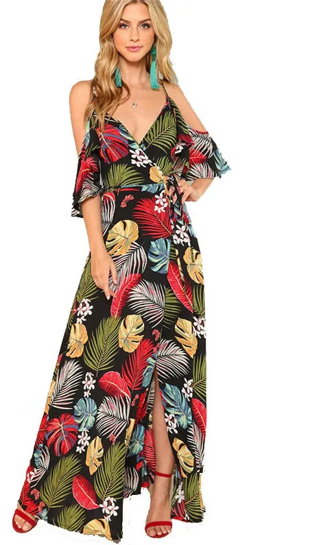 Floral Maxi Slit Dress