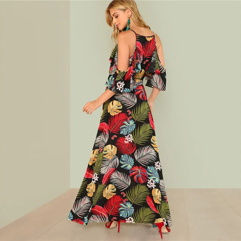 Floral Maxi Slit Dress