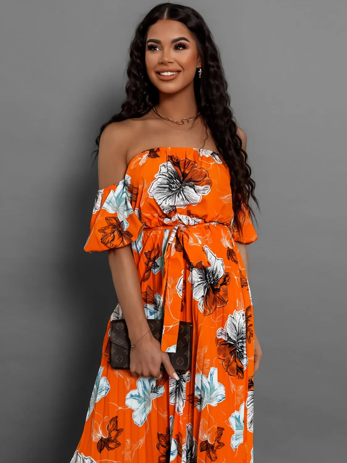 Floral Off Shoulder Resort Maxi Dress