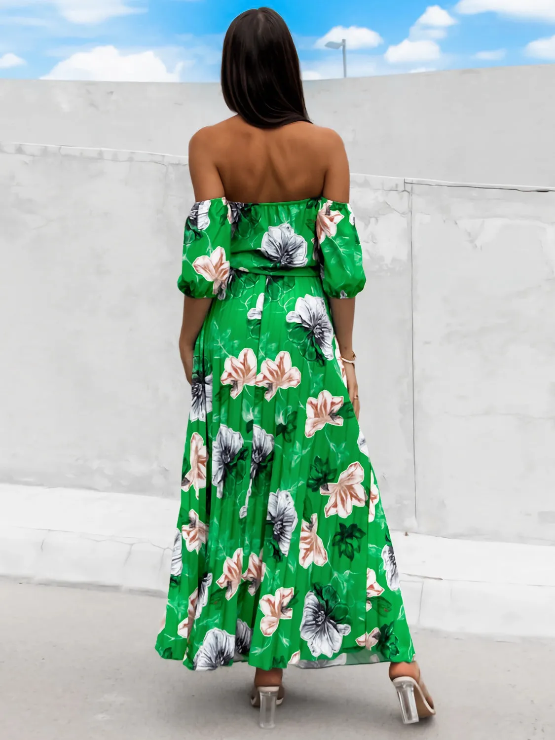 Floral Off Shoulder Resort Maxi Dress