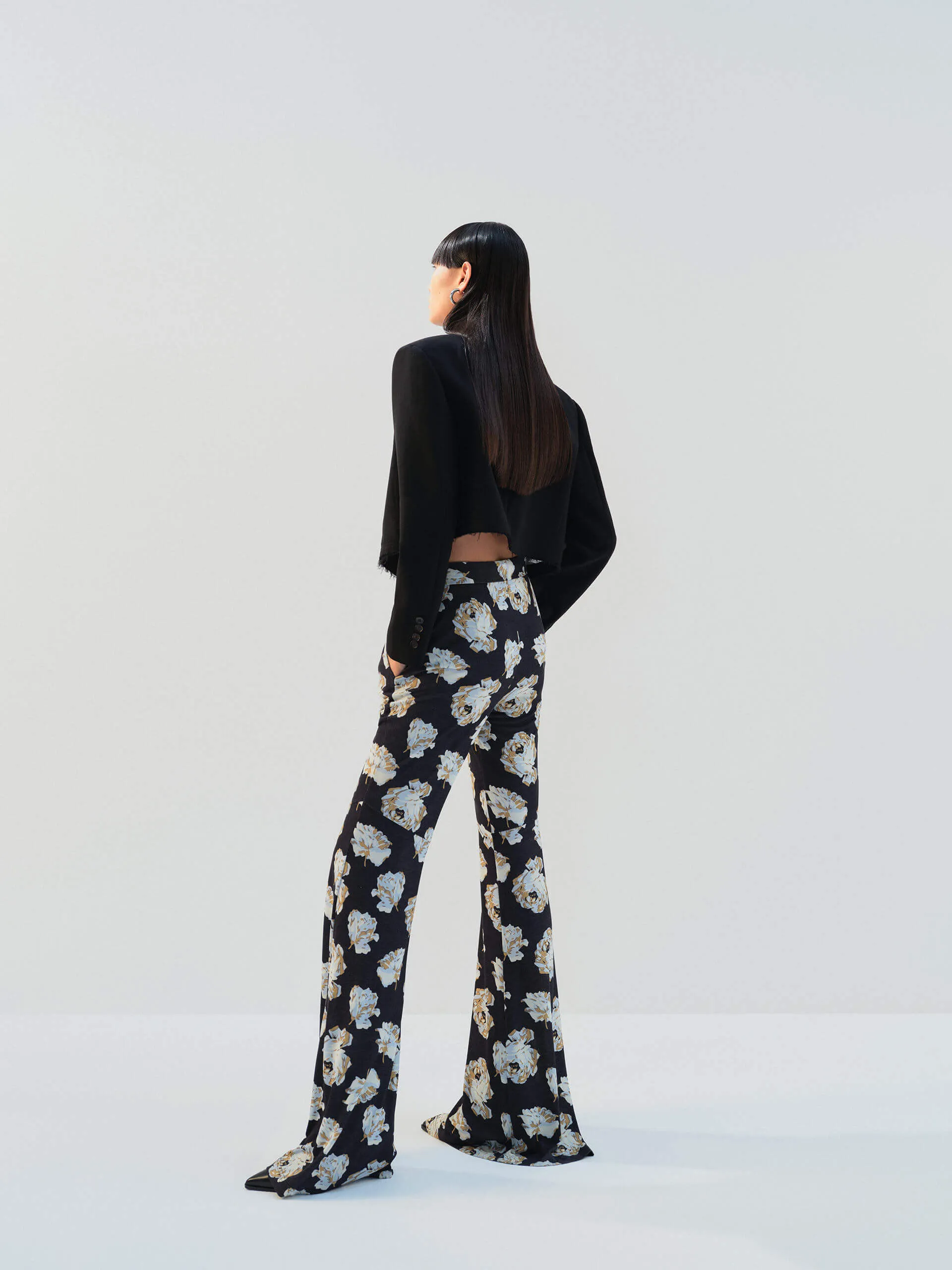 Floral Printed Flared Pants