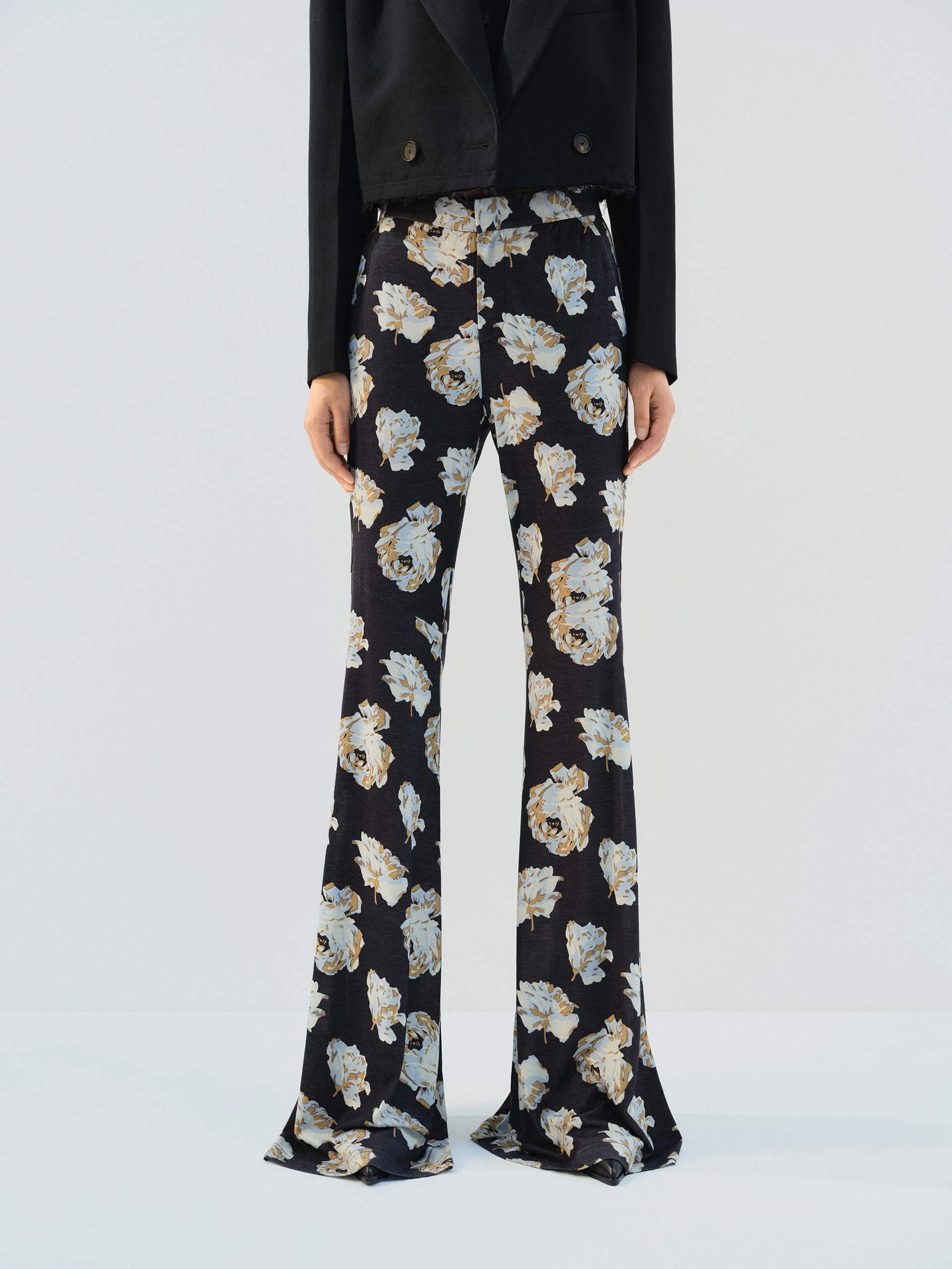 Floral Printed Flared Pants