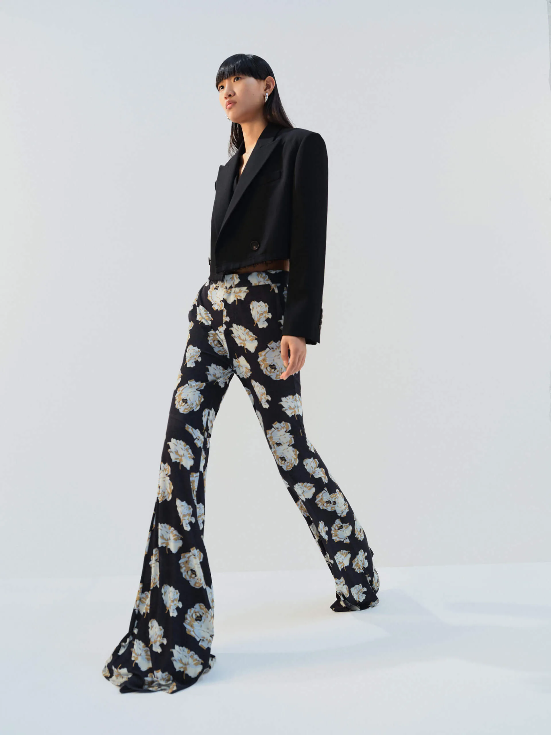 Floral Printed Flared Pants