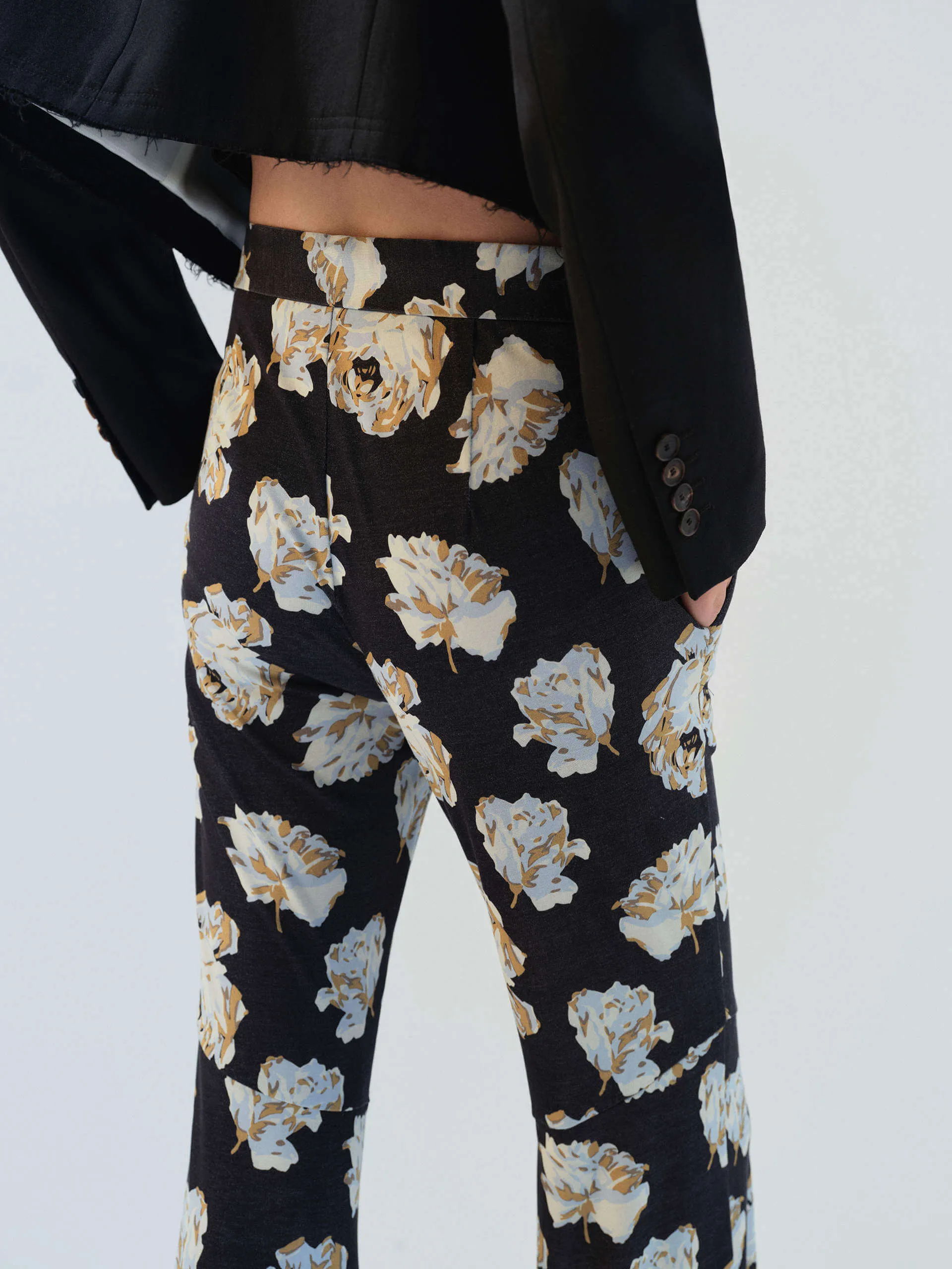 Floral Printed Flared Pants