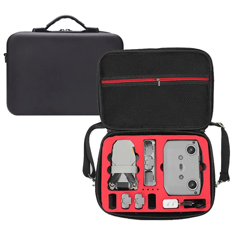 For DJI Mini 2 SE Shockproof Carrying Hard Case Shoulder Bag, Size: 29 x 19.5 x 10cm (Black Red)