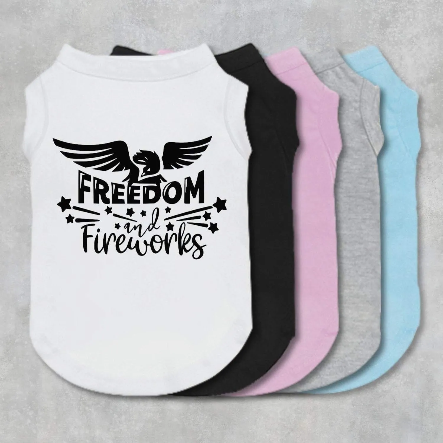 Freedom & Fireworks Pet Shirt