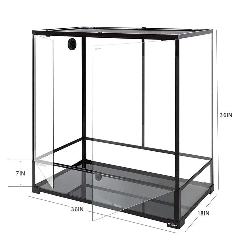 Front Opening Reptile Tank 100 Gallon 36" x 18"x 36" Chameleon Tank RK0125