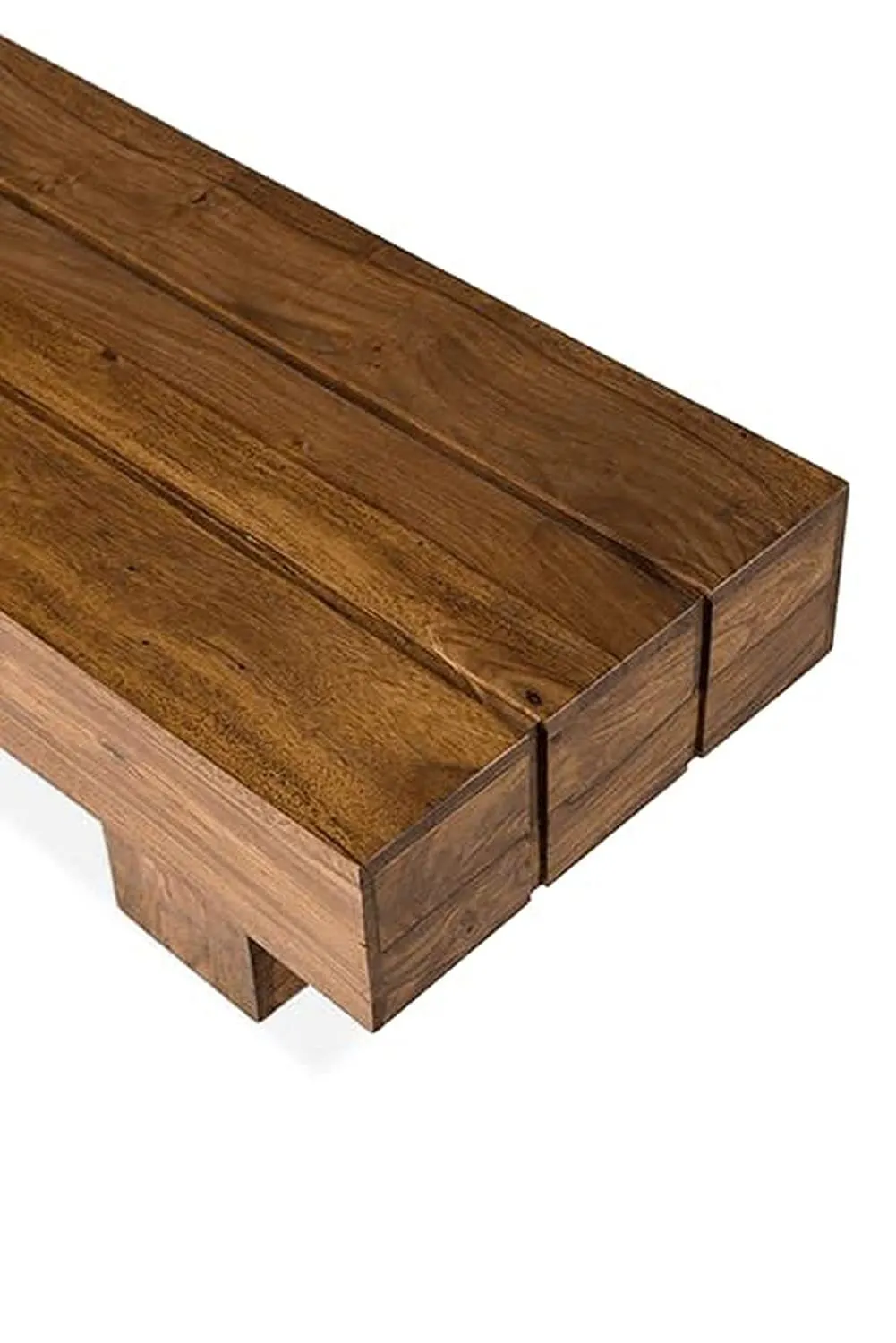 GHROYAL Sheesham Wood Center Coffee Table for Living Room Hall Wooden Teapoy Tea Tables Furniture for Office Bedroom & Outdoor Hall - (Natural Finish)