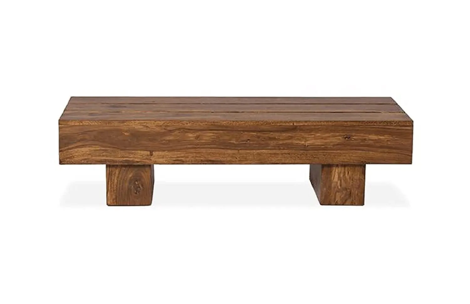 GHROYAL Sheesham Wood Center Coffee Table for Living Room Hall Wooden Teapoy Tea Tables Furniture for Office Bedroom & Outdoor Hall - (Natural Finish)