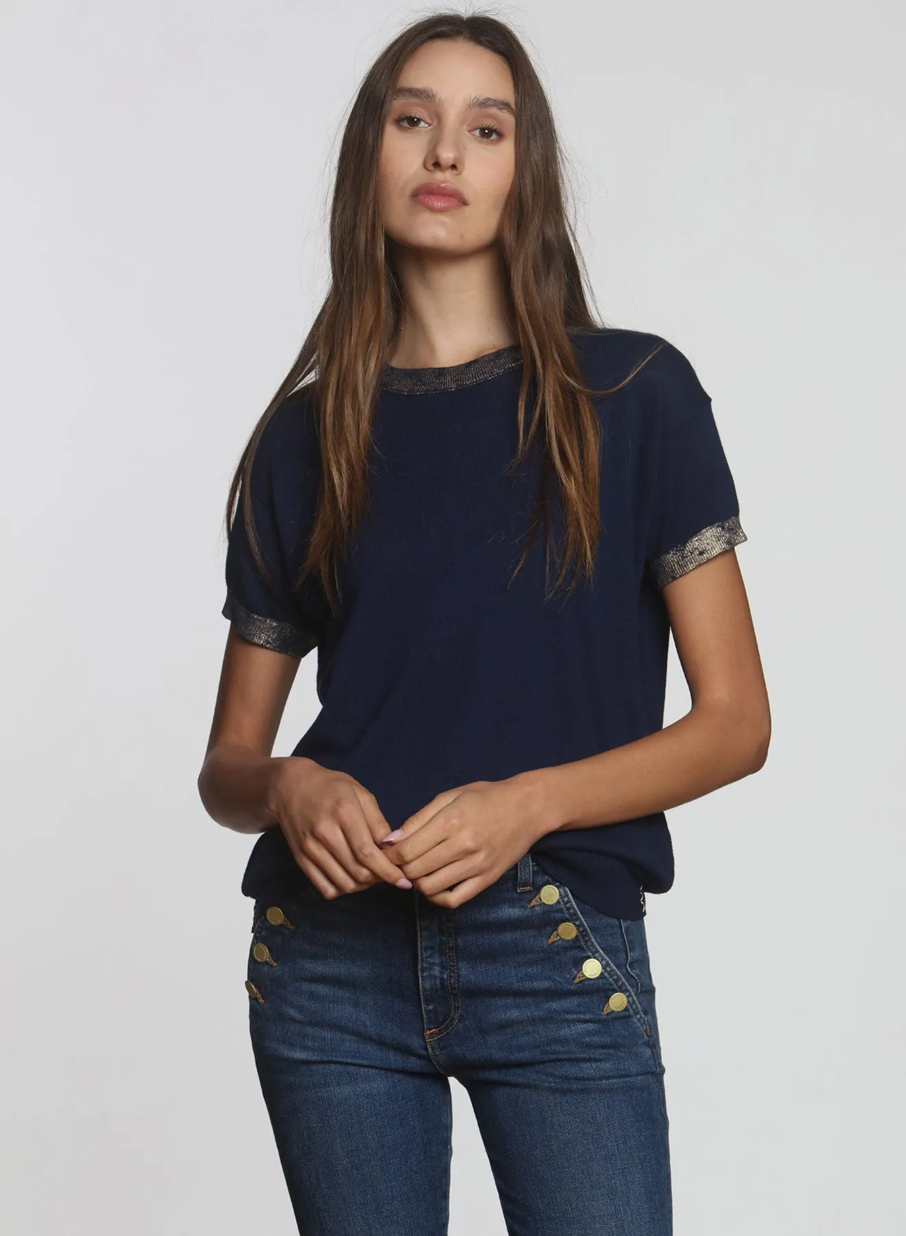 Goldie SS Tee - Navy