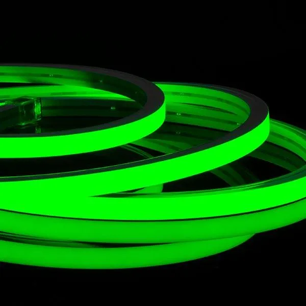 Green Neon Flex 220V 240V Top Bend 20cm Cut IP65 Waterproof with UK Plug