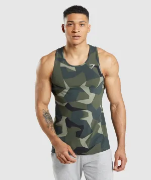 Gymshark Critical Tank - Green Print