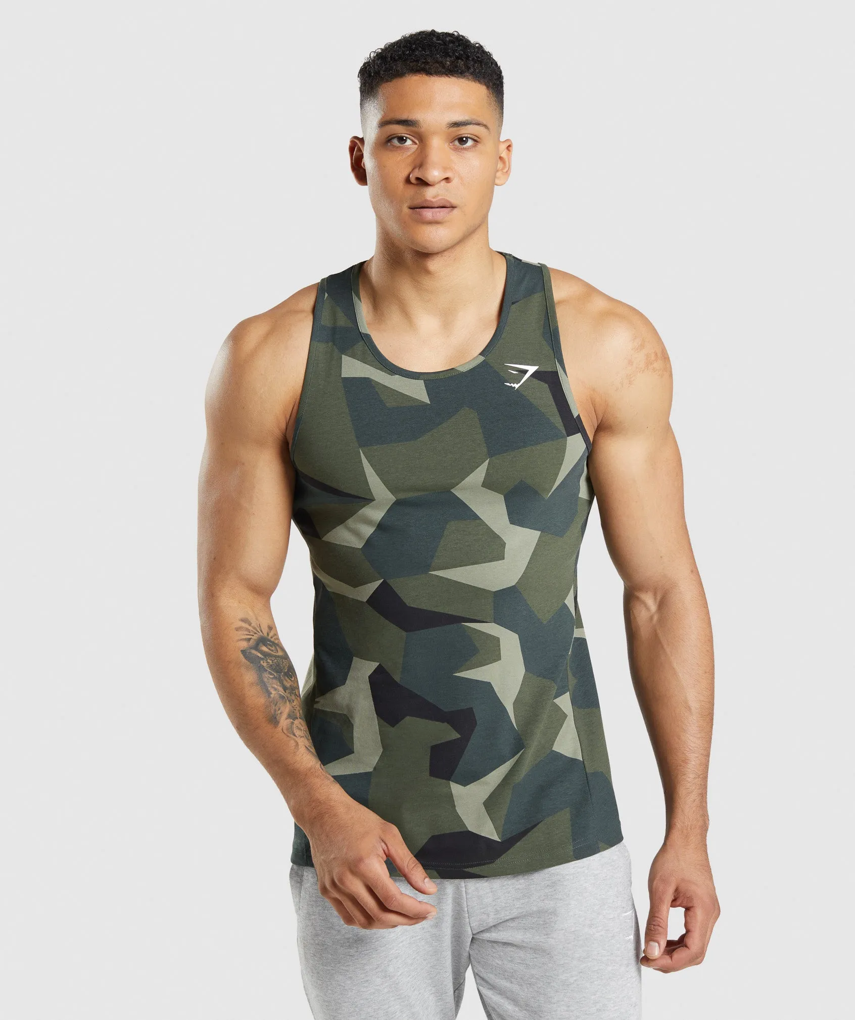 Gymshark Critical Tank - Green Print