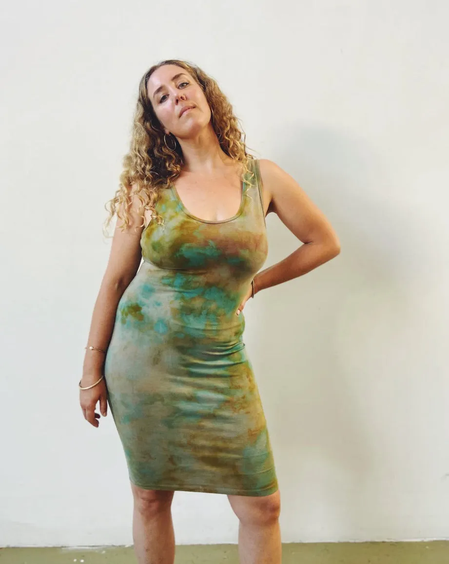 Hand Dyed Bodycon Tank Dress (3 colors)