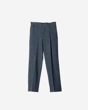 HEAVY WOOL ONETUCK STRAIGHT TROUSERS .10【GLEN CHECK】