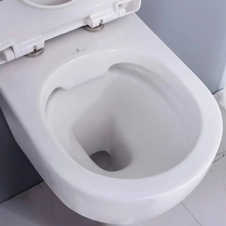 HOMELODY Bathroom Double Powerful Close Coupled Ceramic Wall Hung Toilet Seats Water Saving Anti-noise