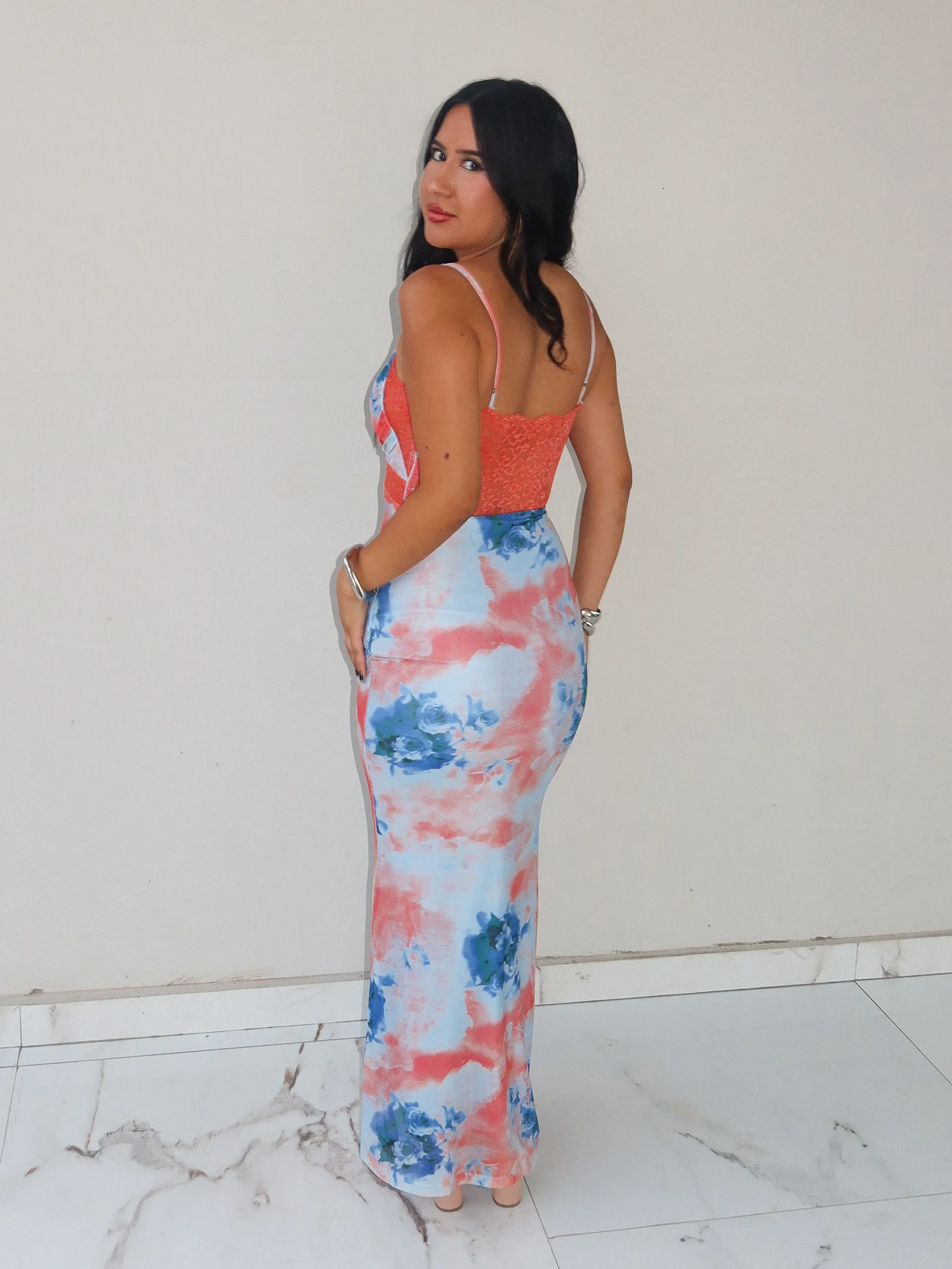 Isabel Maxi Dress (Blue Multi)