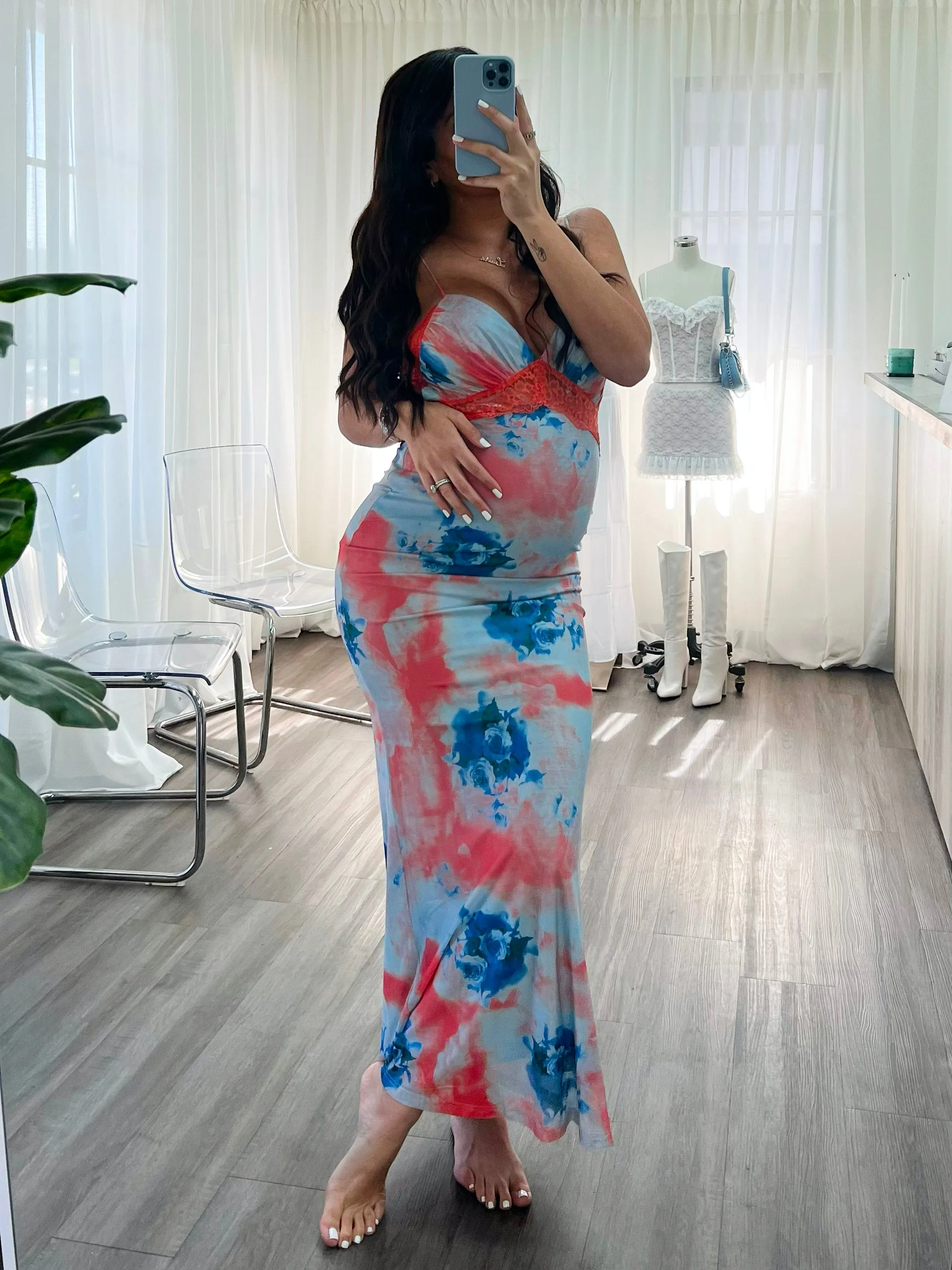 Isabel Maxi Dress (Blue Multi)