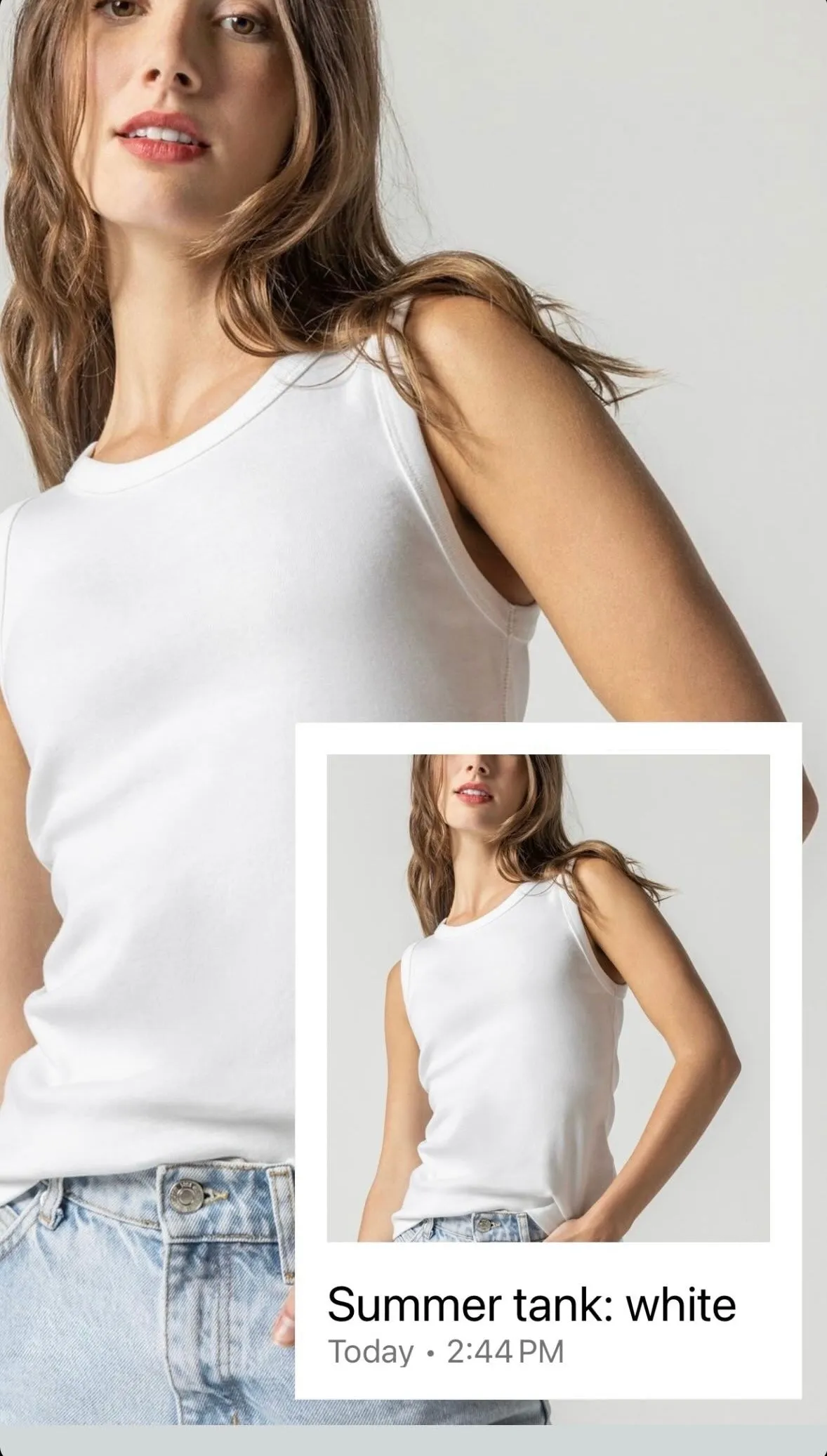 Jewel Tank in white by Lilla P