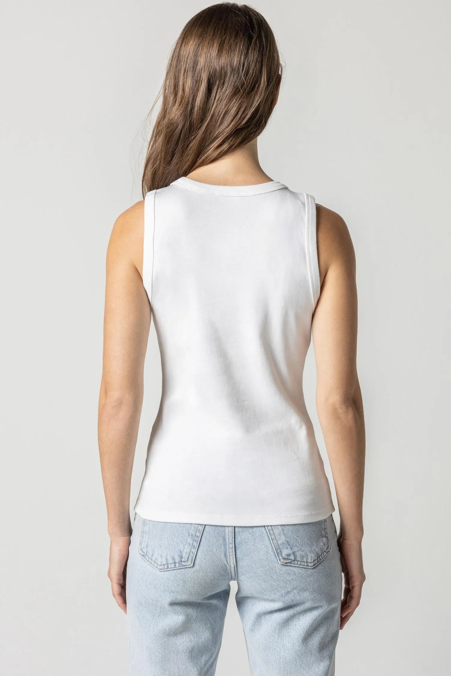 Jewel Tank in white by Lilla P