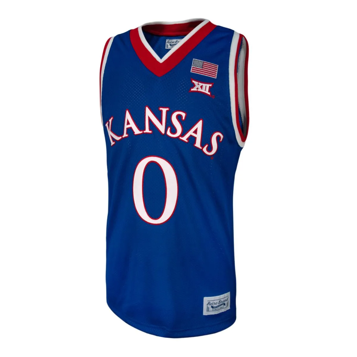 Kansas Jayhawks Frank Mason III #0 Retro Brand Authentic Basketball Blue Jersey