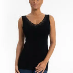 Lace Trim V Neck Tank