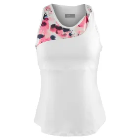 Lija Women's Hit Me With Your Best Shot Flash Tank - White