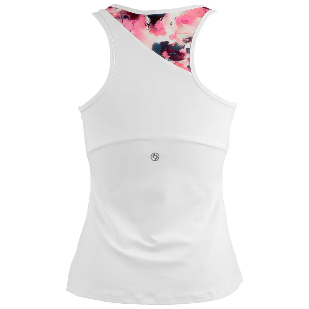 Lija Women's Hit Me With Your Best Shot Flash Tank - White