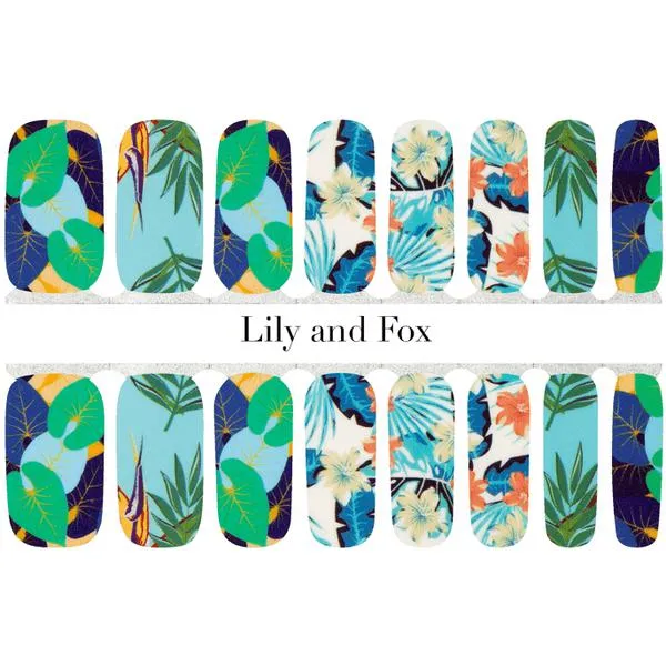 Lily and Fox - Nail Wrap - Tropical Oasis