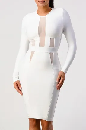 LONGSLEEVE BANDAGE DRESS