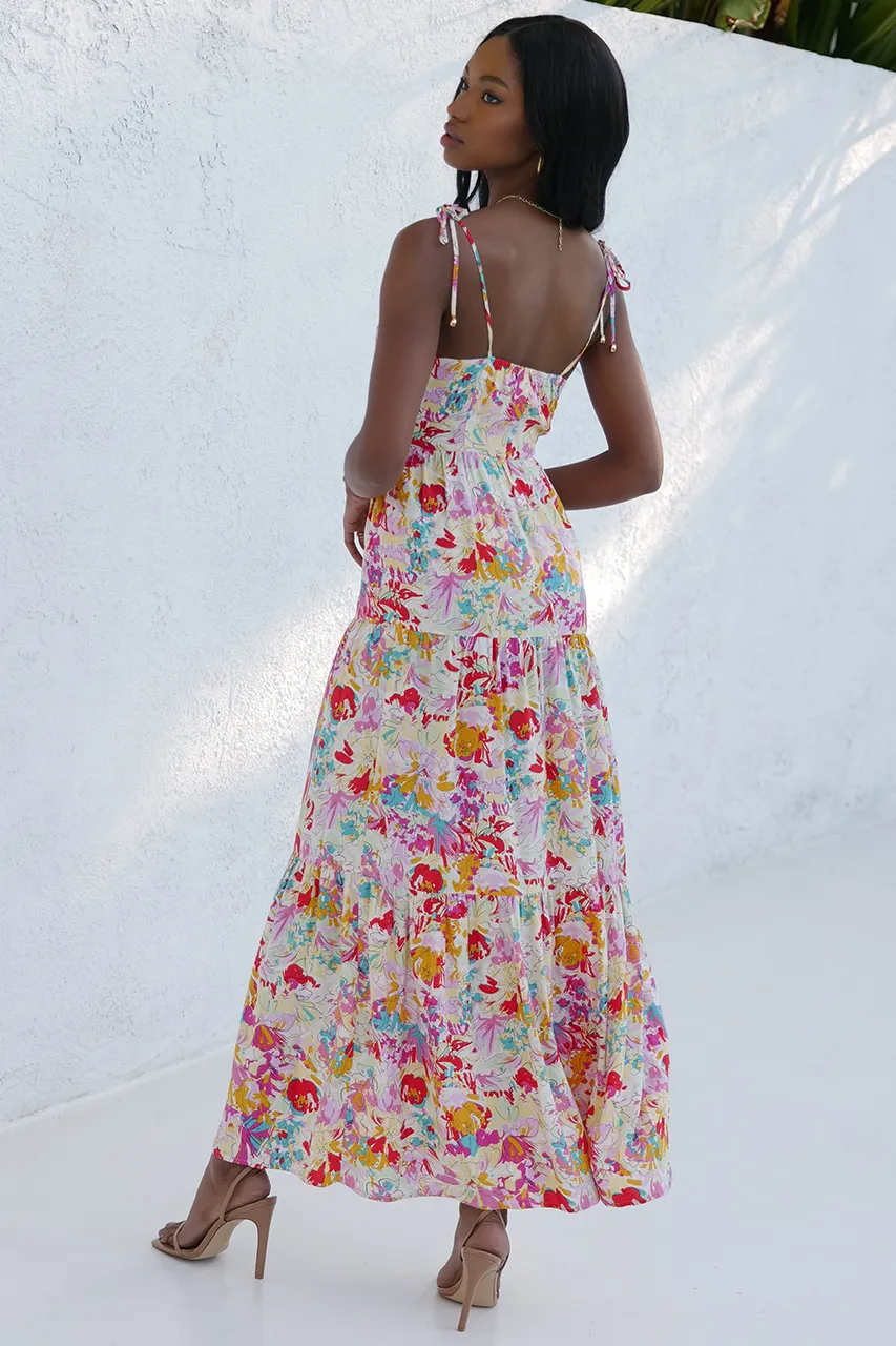 Lori multi colour maxi dress